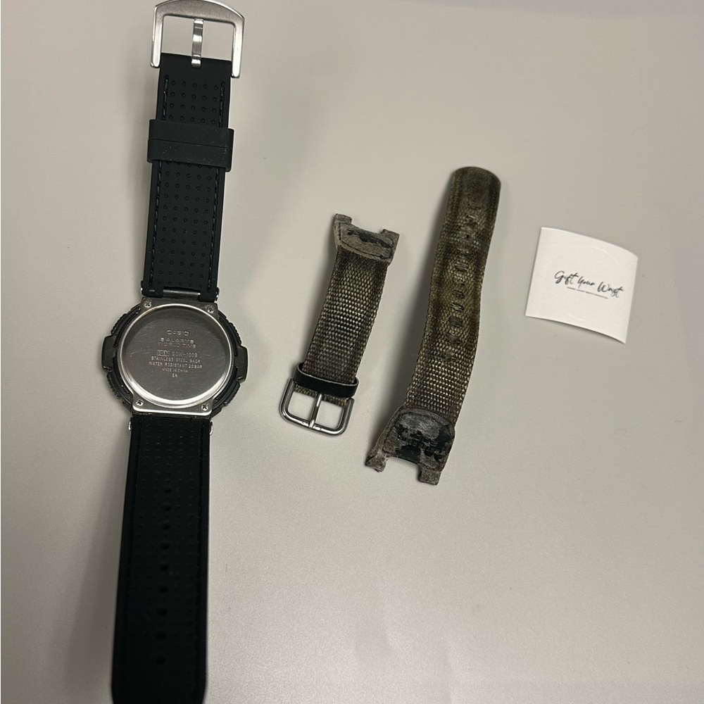 Casio SGW100B-3V Digital Twin Sensor Black & Green 48mm Resin Men’s Sport Watch - Picture 10 of 12